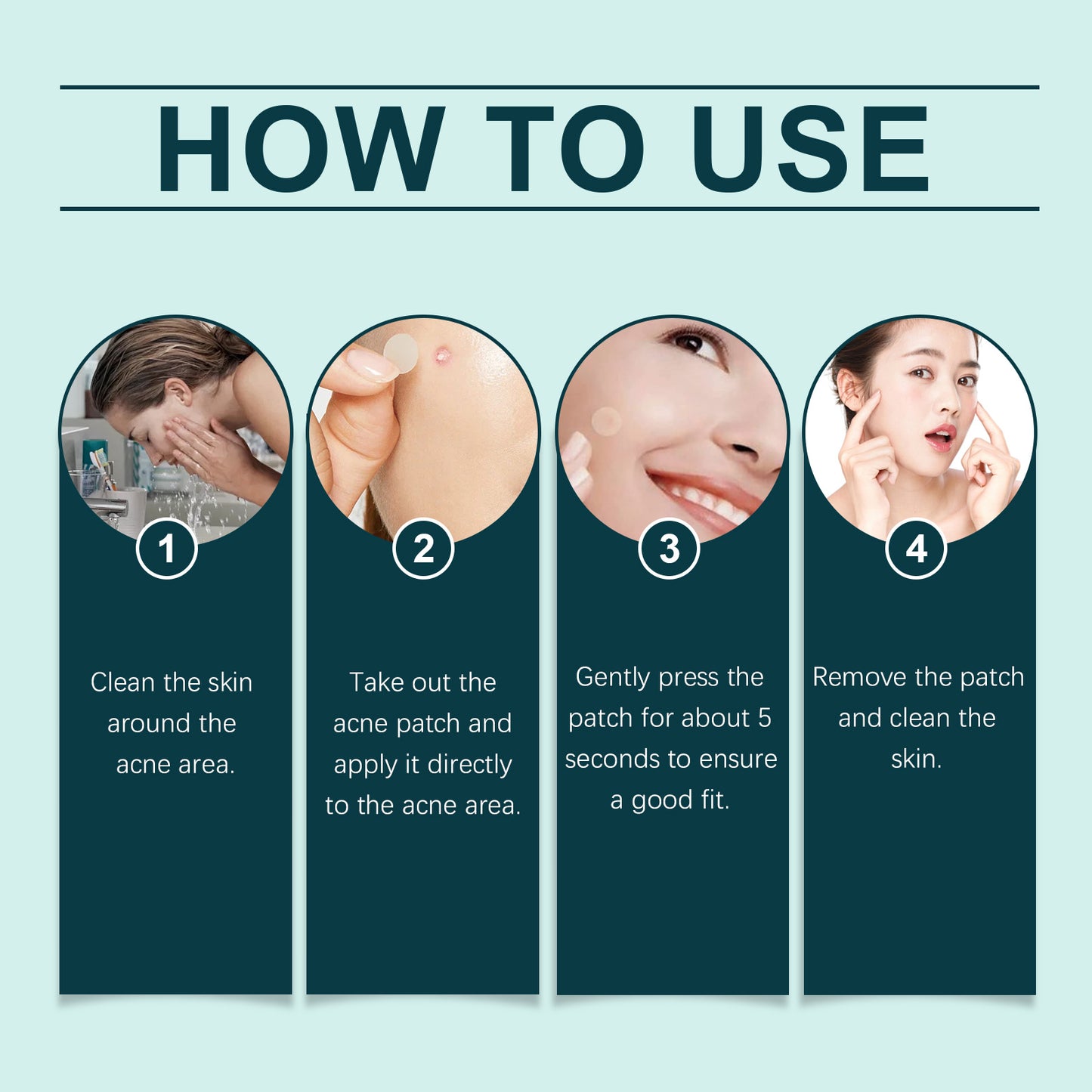 EELHOE Acne Patch Skin Care Set, Facial Daily Gentle Cleansing Care Soothing Nourishing Skin Care Patch