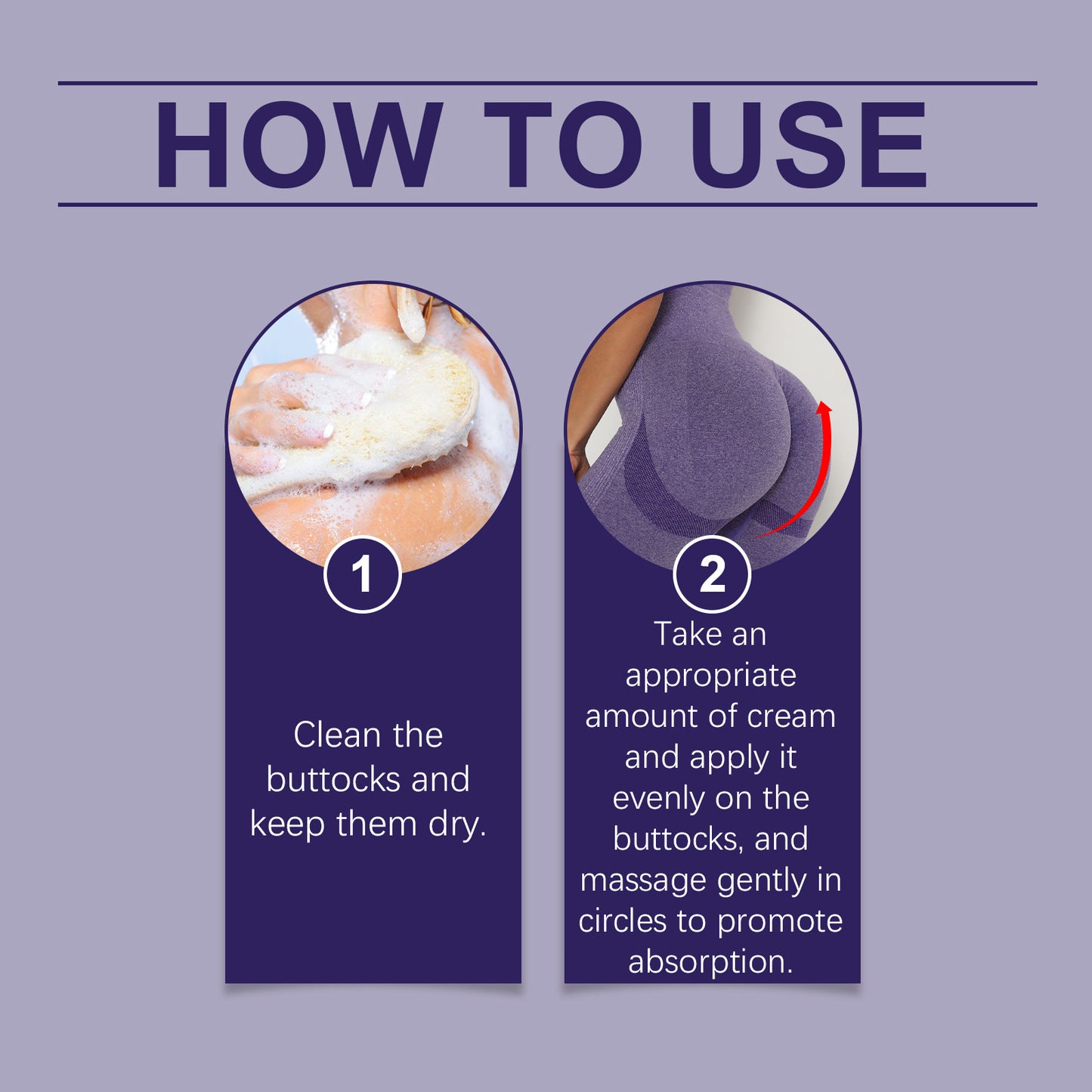 Crema de Cuidado de Glúteos OceAura: Aclara arrugas, suaviza, mejora la elasticidad de los glúteos, hidrata y nutre con masaje.(Nalgada Segura)
