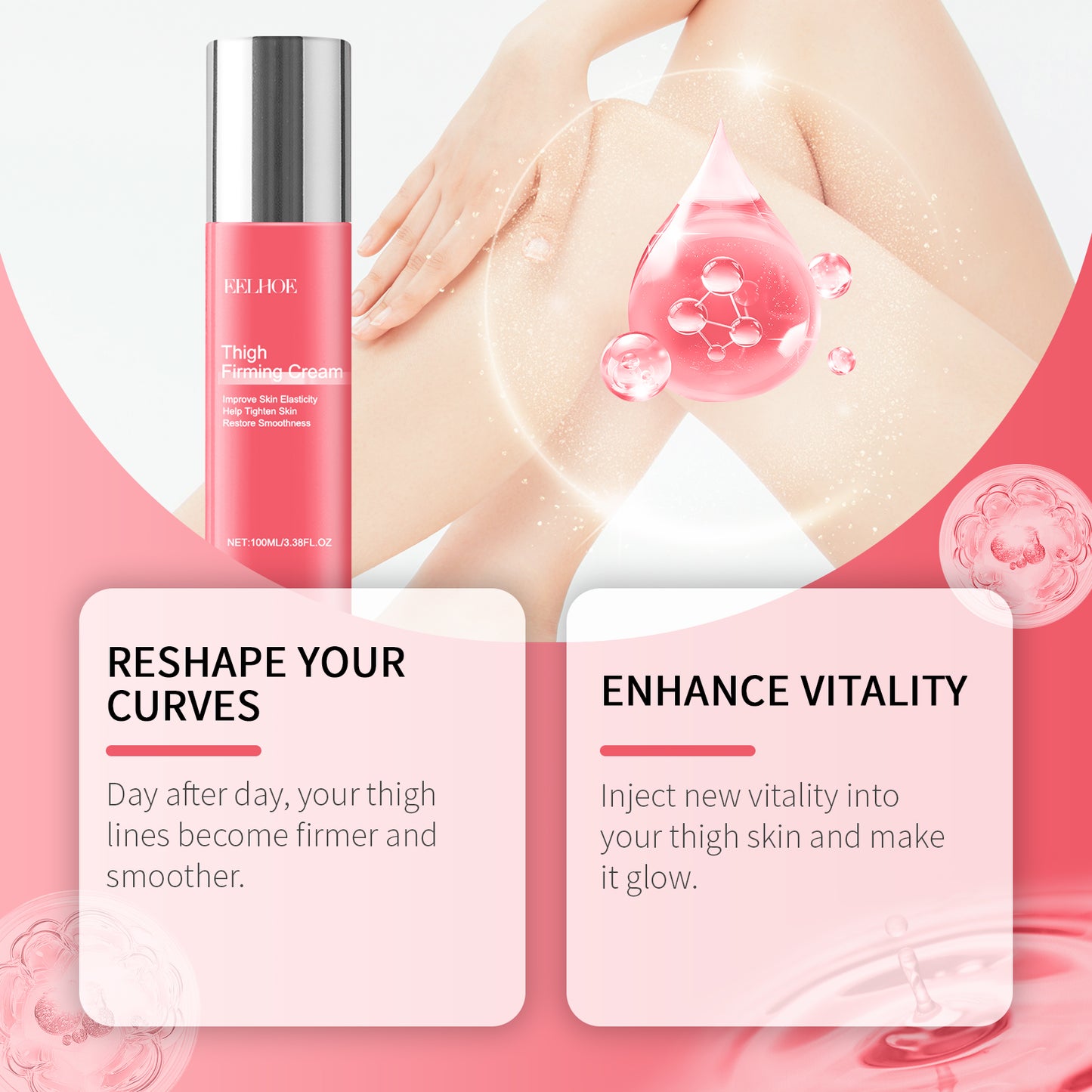 EELHOE Thigh Care Essence Lotion Gently Nourishes The Skin On The Legs, Making Them Tender And Light, And Protects The Legs With Essence