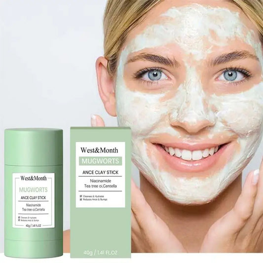 West & Month Mascarilla Facial de Barro Sólido para Eliminar Puntos Negros: Refresca, Limpia, Hidrata, Controla la Grasa y Reduce Poros (Poros Prohibidos)