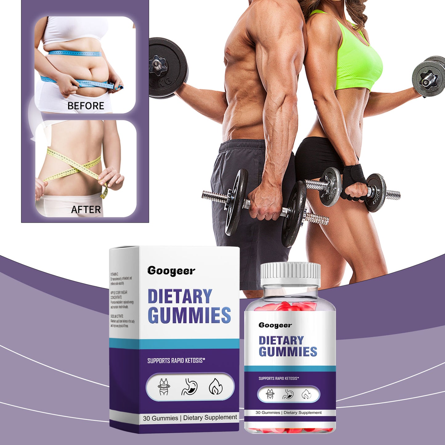 Dietary Gummies, Vitamin Supplement To Improve Immunity Apple Cider Vinegar Fudge