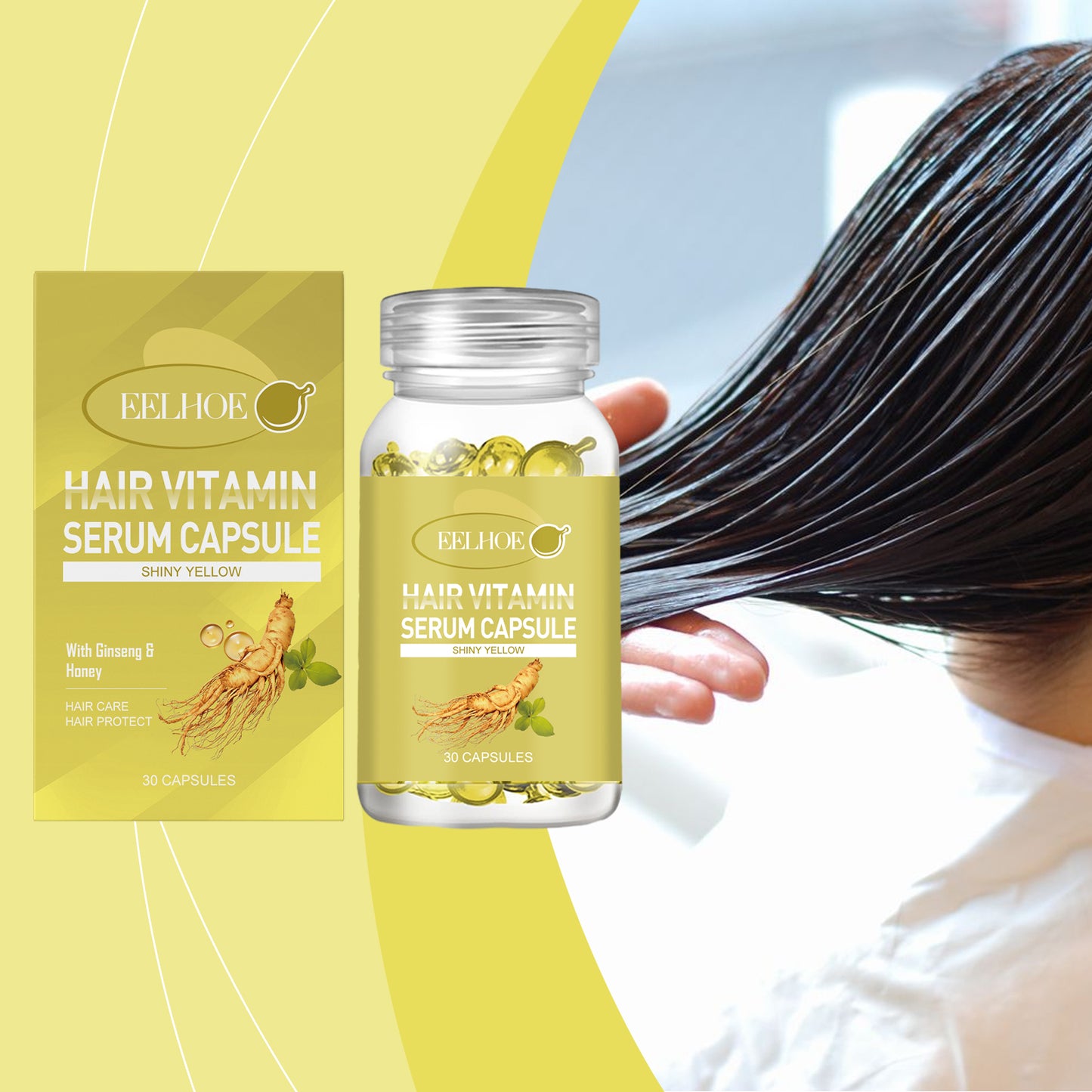 EELHOE Hair Essential Oil Capsule Scalp Care To Improve Dry Hair And Smooth Hair Care Essential Oil Gentle Moisturizing