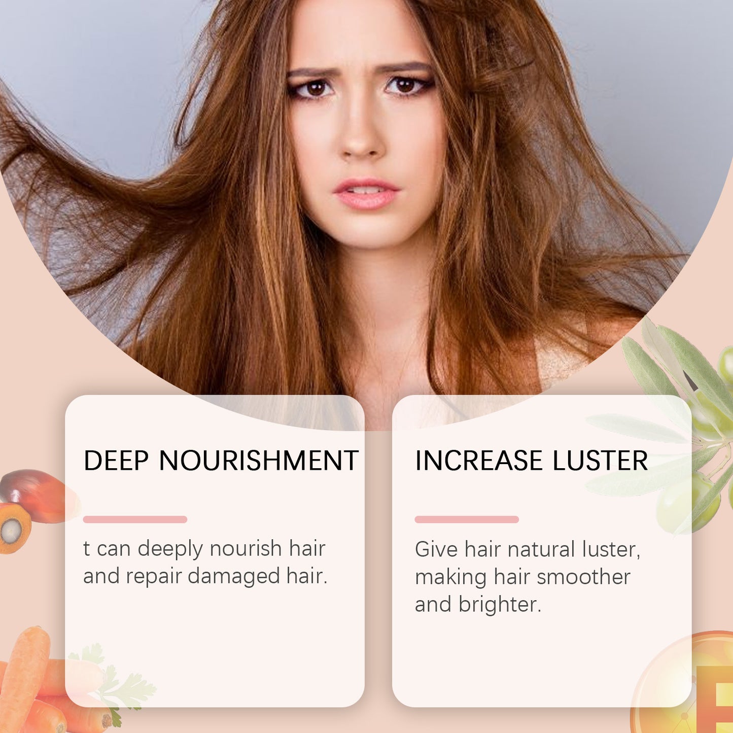 OUHOE  Batana Hair Care Mask Nourishes Hair And Restores Dry Hair At The End