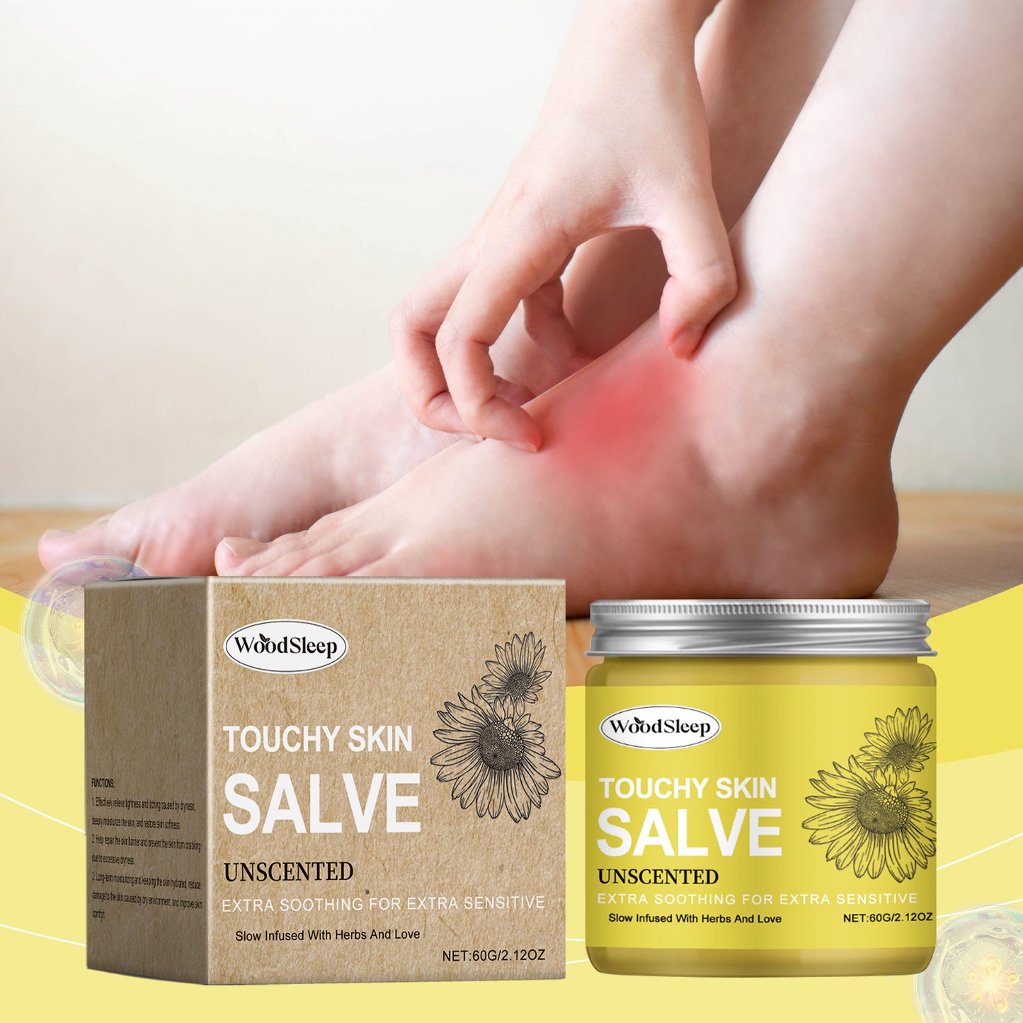 WoodSleep Herbal Skin Soothing Cream Gently Relieves Dryness And Redness, Hydrates And Nourishes Skin Care