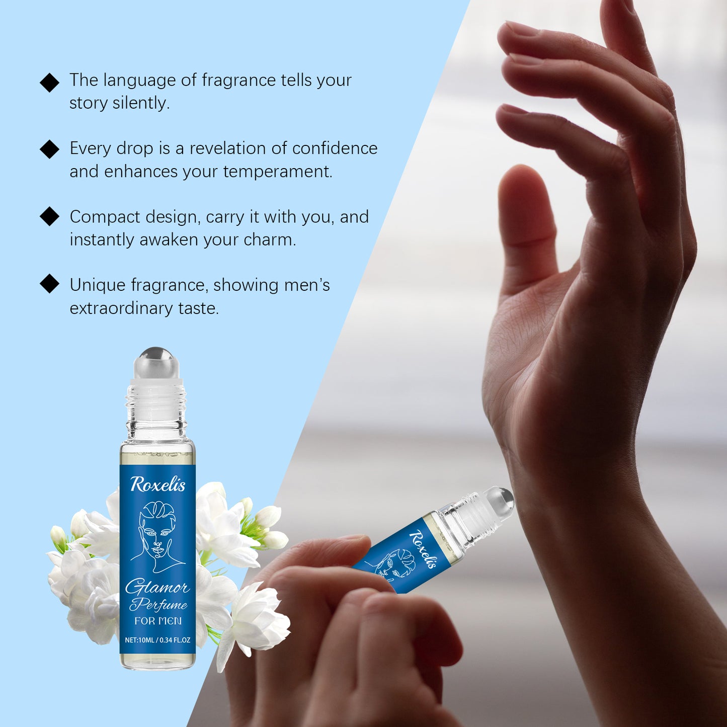 Glamor Perfume For Men, Lasting Fragrance Portable Men's Adult Lavender Fresh Exudes Male Charm Niche Flirtatious Appeal Perfume
