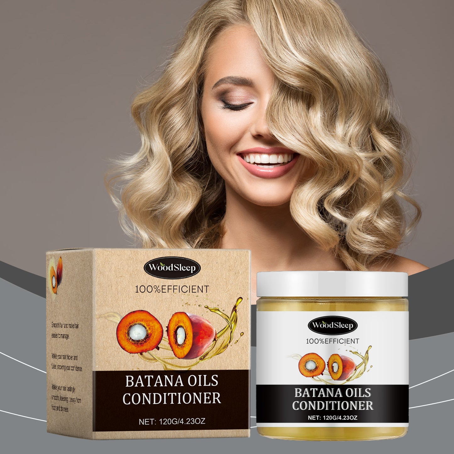 WoodSleep Batana Oil Conditioner Moisturizes Hair Strands Soft Light Smooth Moisturizing Conditioner