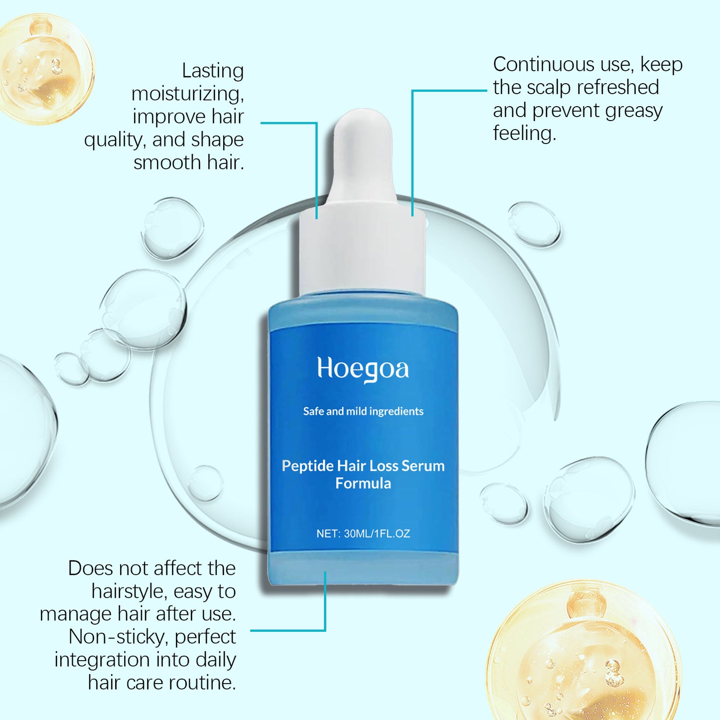 Hoegoa Hair Care Essence, Moisturizes And Nourishes The Scalp, Strengthens The Hair, And Makes It Smooth And Shiny