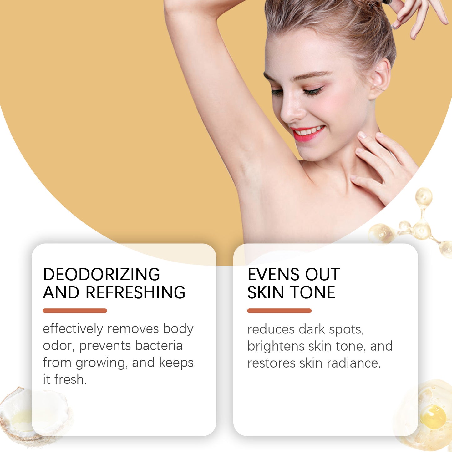 OceAura Body Care Cream Mild Long Lasting Light Fragrance Cleaning Odor Refreshing Relief Discomfort Skin Care Cream