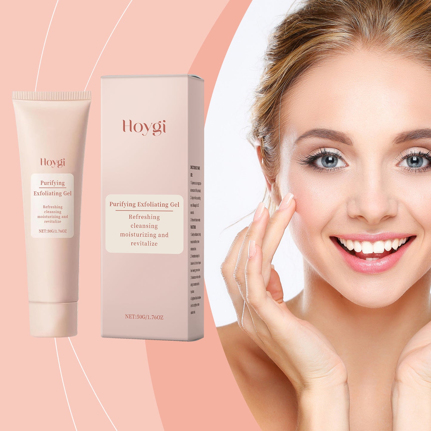 Hoygi The Facial Exfoliating Gel, Refreshing And Gentle Cleansing Facial Skin Delicate Moisturizing Oil Control Skin Care