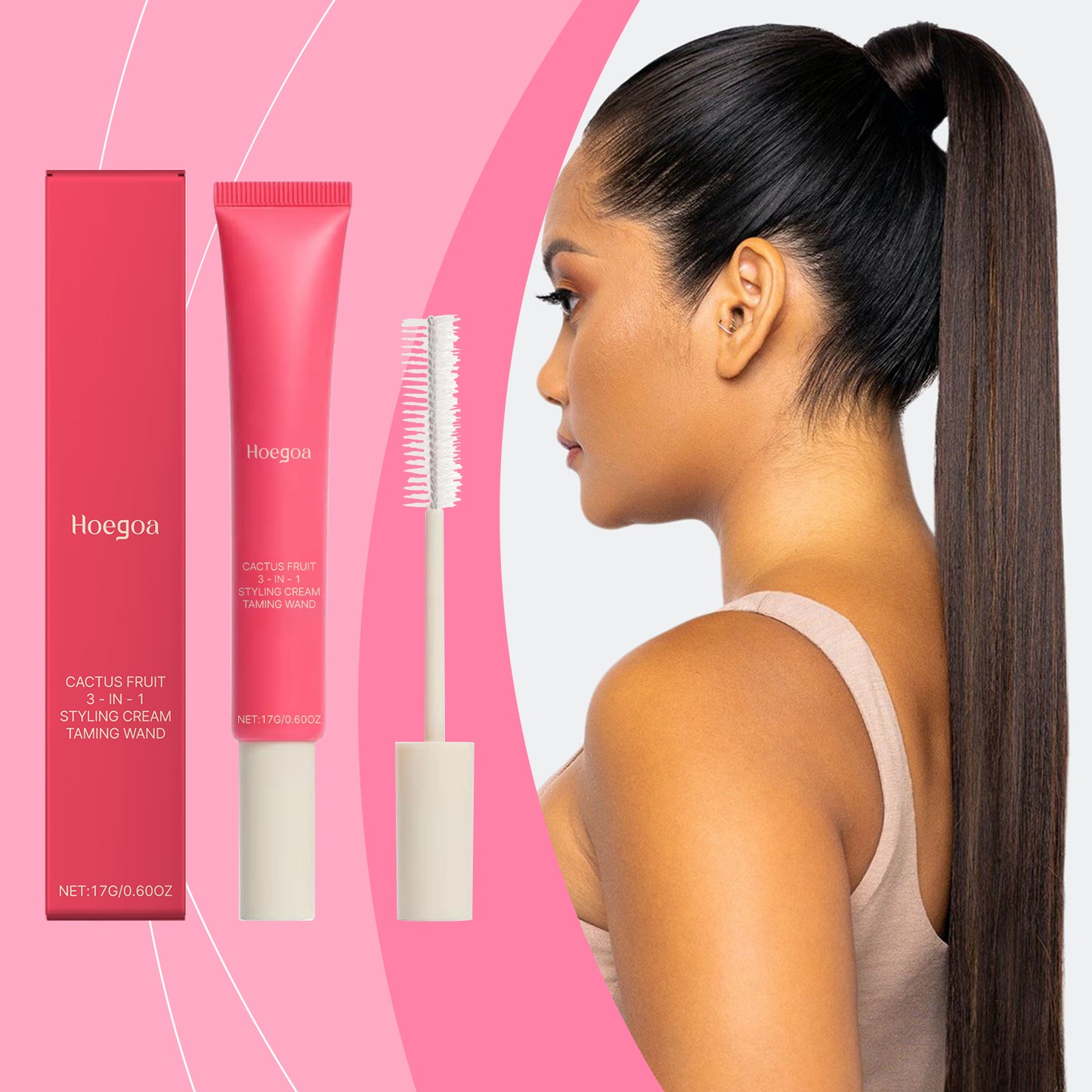 Hoegoa Hair Care & Styling Cream, Gentle, Soft And Glossy Natural Styling & Styling Nourishes Hair Everyday