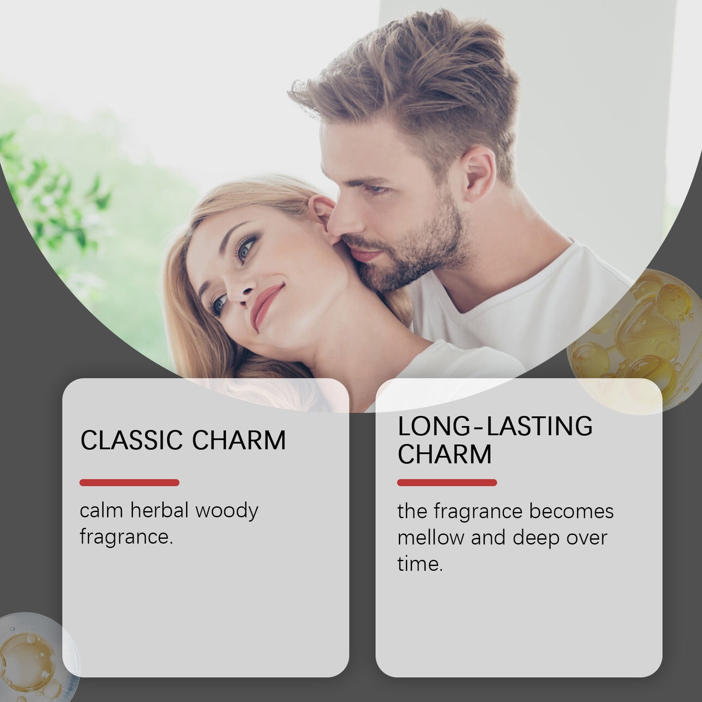 Roxelis Sandalwood Cologne Romantic Perfume, Releases Charm Couple Niche Atmosphere Fragrance Fresh And Lasting Fragrance Portable Bag