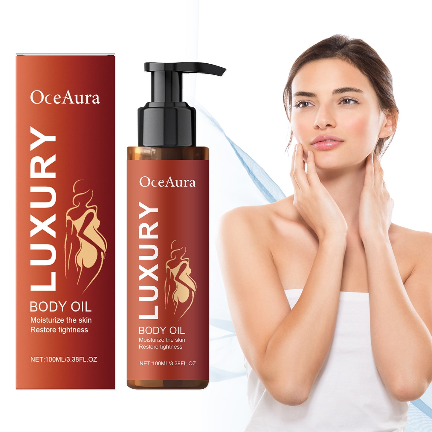 OceAura Moisturizing Body Oil Nourishes, Moisturizes And Softens The Skin, Hydrates And Enhances Elasticity. Body Care Oil