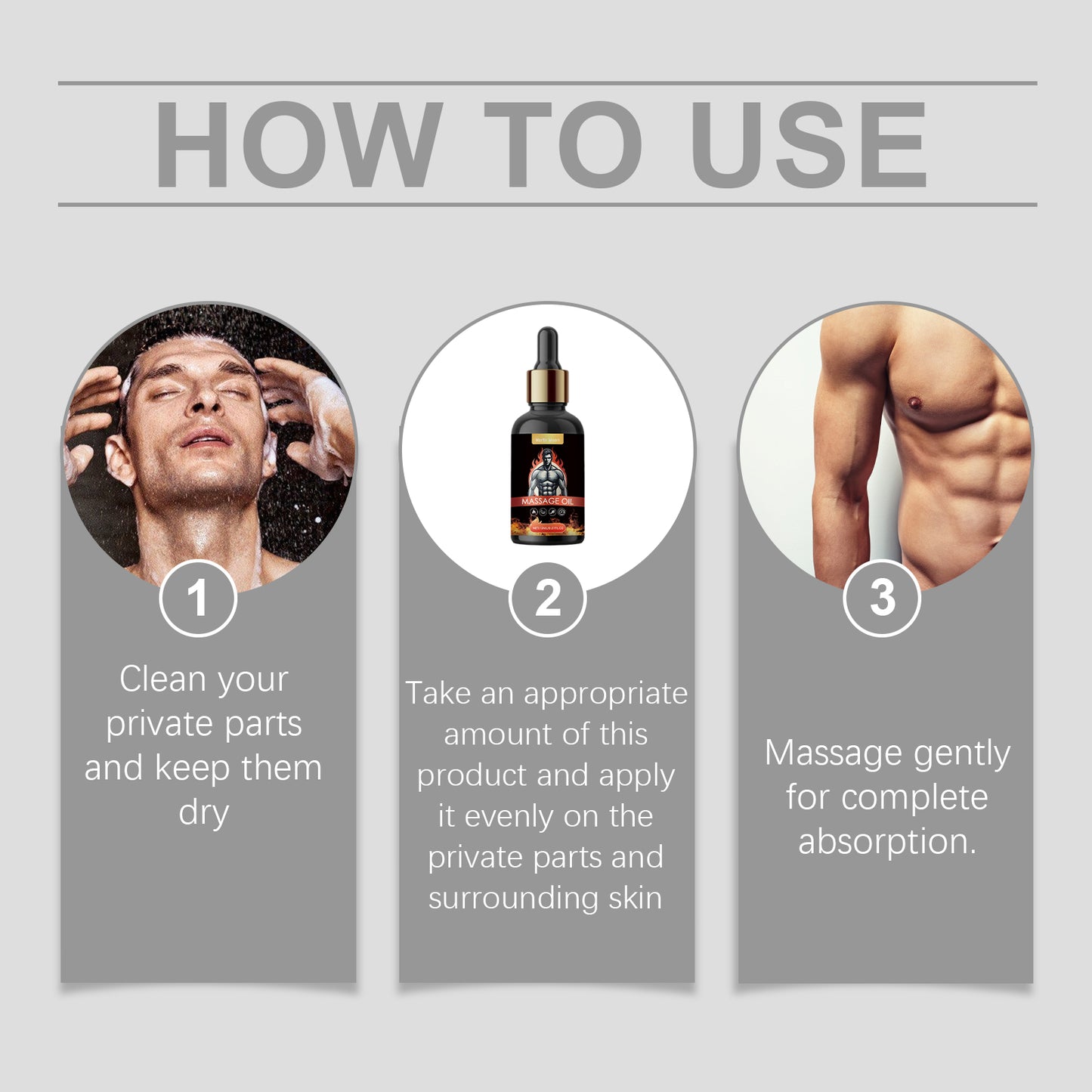 North Moon Men's Massage Oil Men's Body Moisturizes Skin Topical Body Care Massage Oil