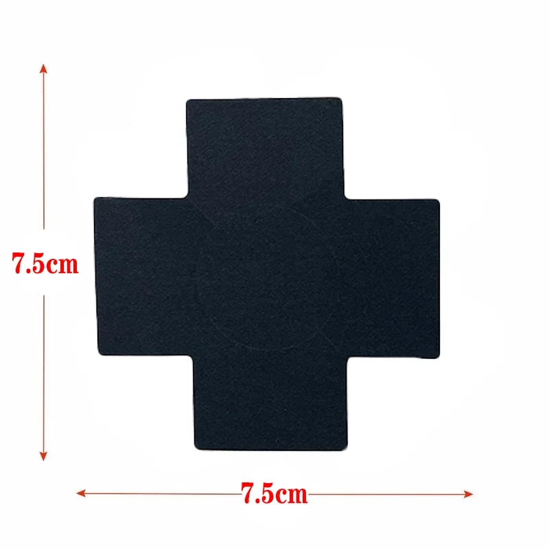 Pasión Cruzada (10 Pares / 20 Piezas de Cobertores de Pezón Desechables en Forma de Cruz/X – Satín Autoadhesivo, Pegatinas Sexys para Pecho)