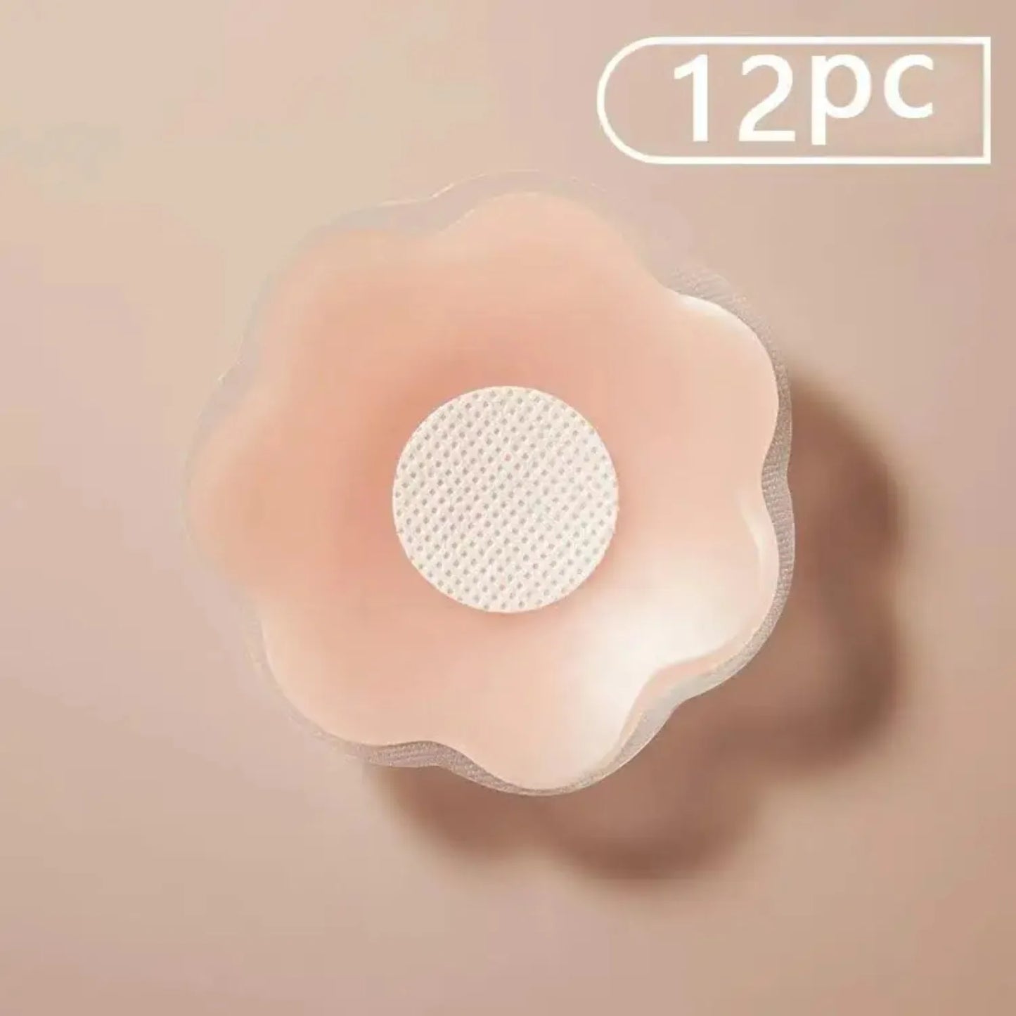 Pezón de Ángel (Pasties Delgados – Cobertores de Pezón de Silicona Autoadhesivos Reutilizables, Pegajosos, 2.6 Pulgadas, Pétalos para Pecho tipo Bra Adhesivo)