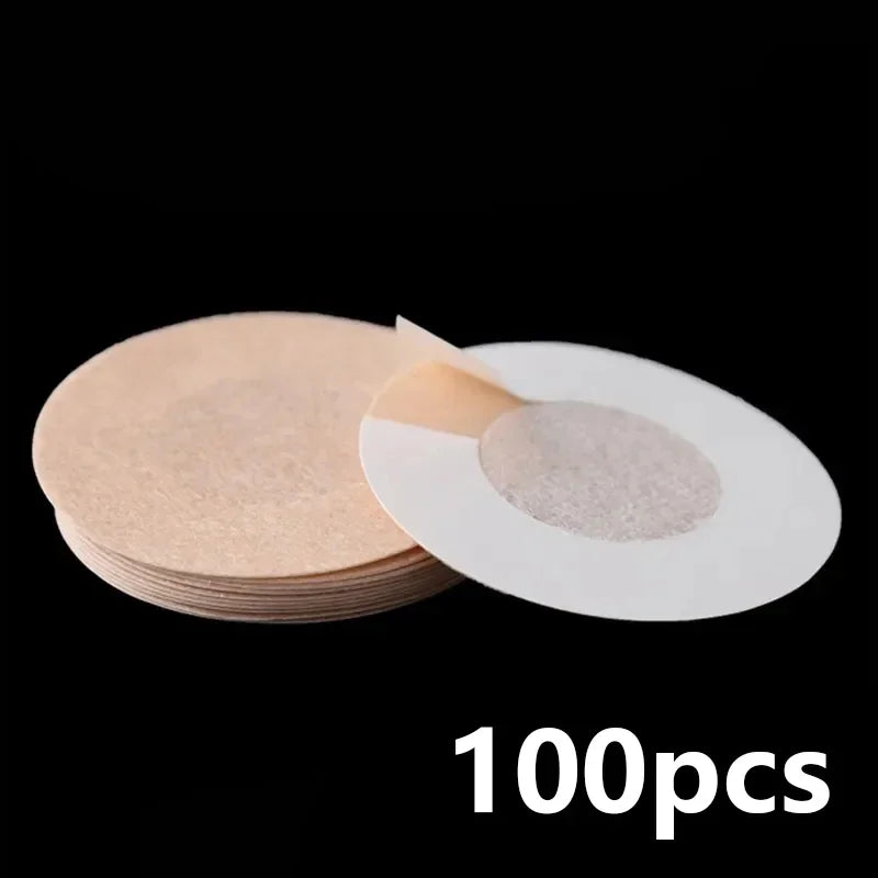 Toque Suave (100 Piezas de Cobertores de Pezón de Tela – Protectores Desechables para Mujeres, Parches Invisibles, Almohadillas para Sujetador, Pétalos para Pecho, Adhesivos para el Busto)